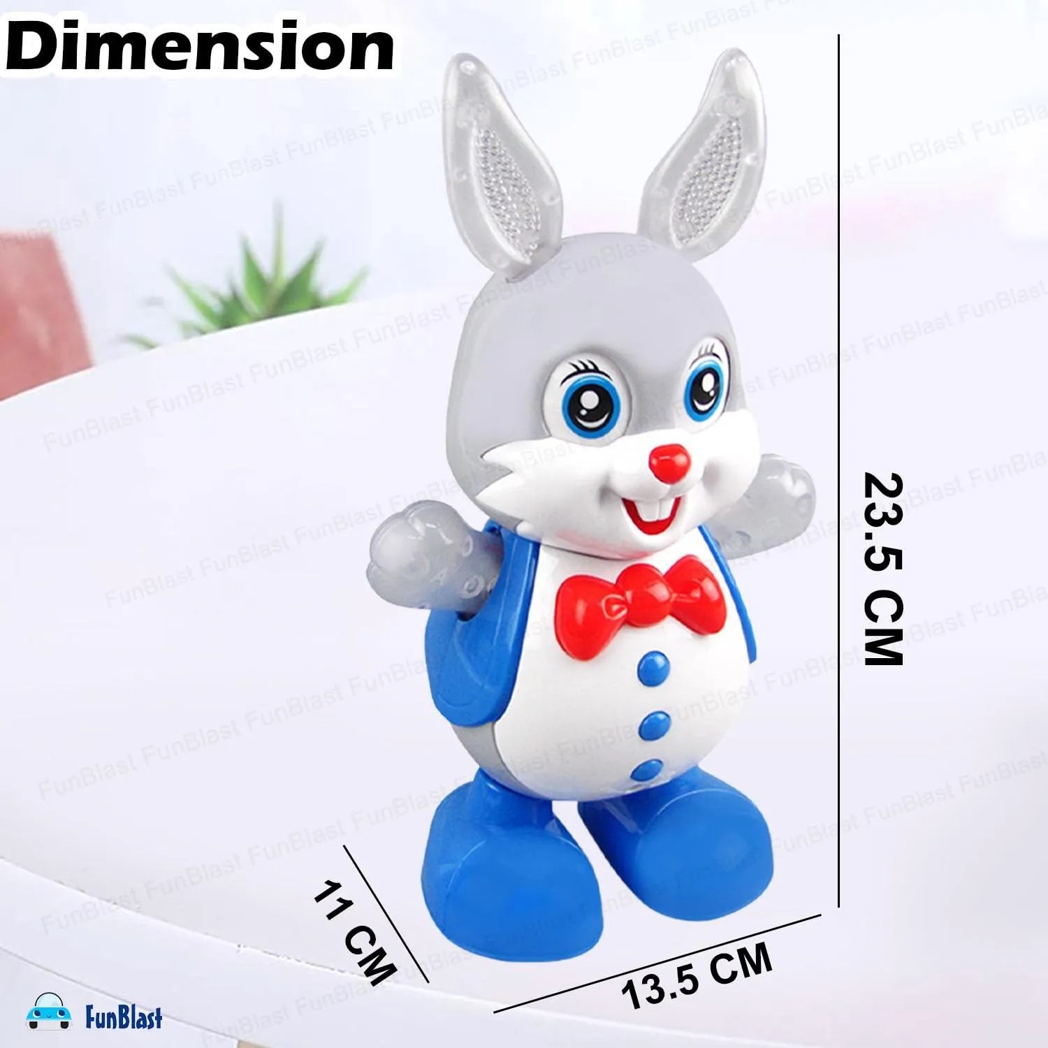 FunBlast Dancing Rabbit with Music, Flashing Lights, Dancing Toys for Kids,Battery Operated, Multi Color