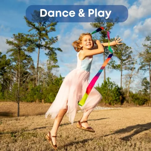 Gymnastics Ribbon Wands Set of 24 Dancer Wand for Kids