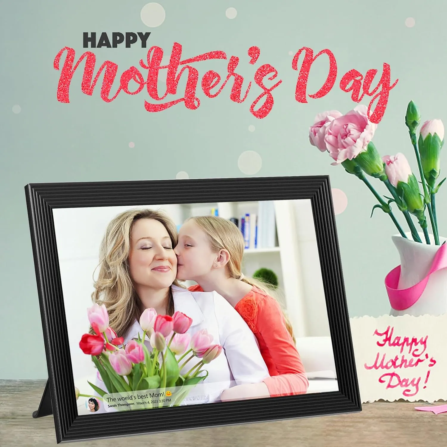High-Resolution Digital Frame Top Electronic Frame With Video And Camera Features