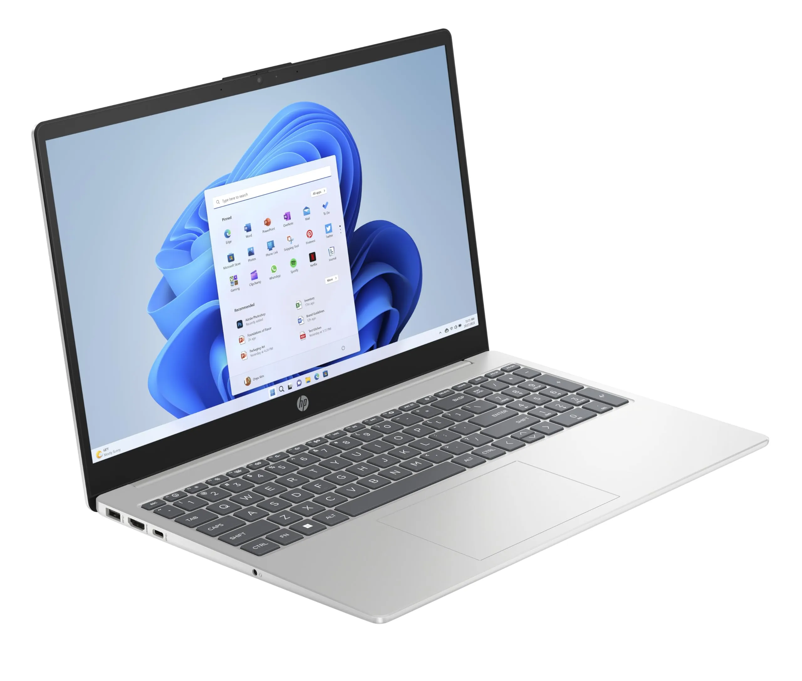 HP Laptop 15, AMD Ryzen™ 5 7520U, 15.6-inch (39.6 cm), FHD, 8GB LPDDR5, 512GB SSD, Dual Speakers,MSO,Windows 11,Natural Silver, 1.69 kg, 15s-fc0155AU