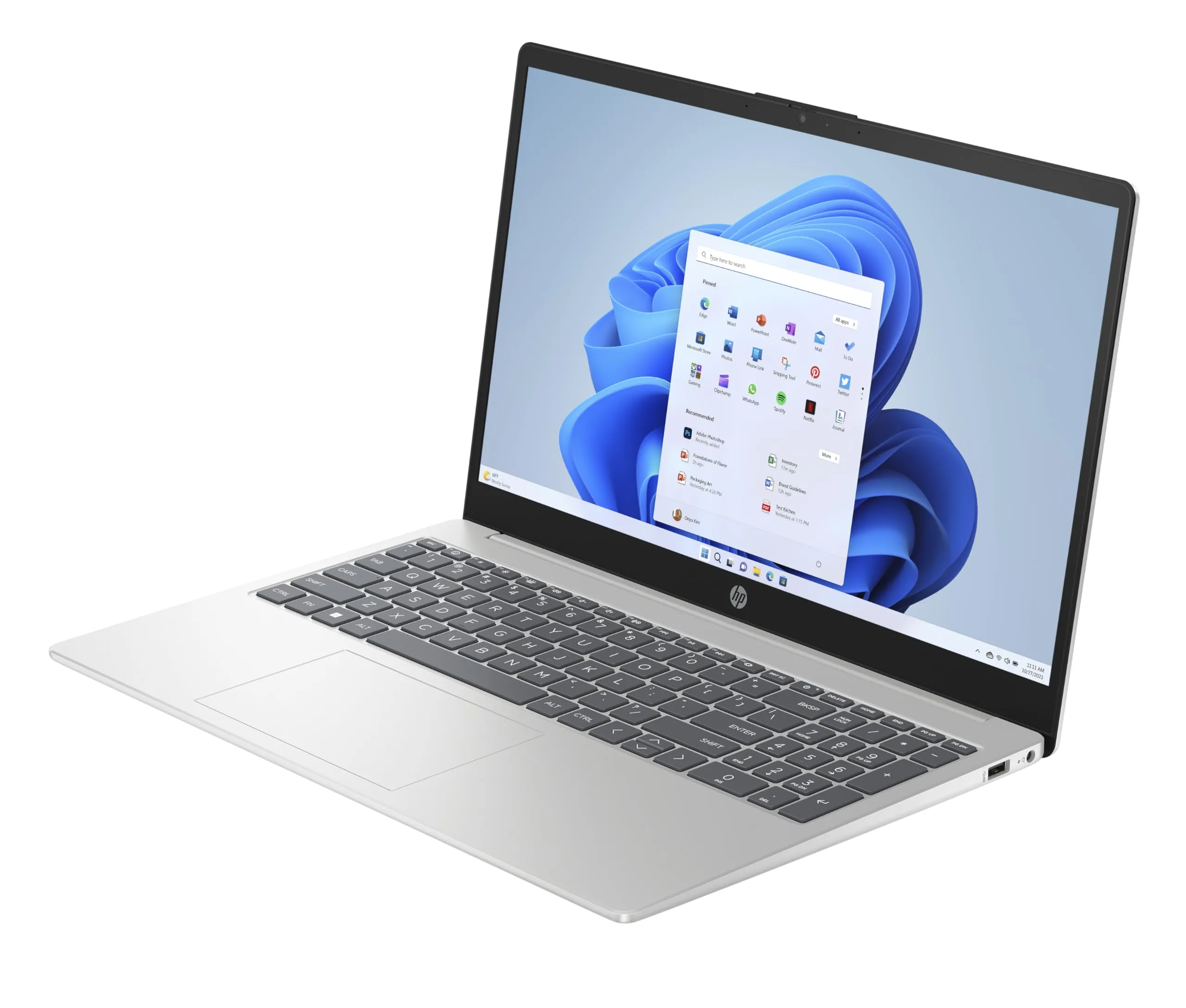 HP Laptop 15, AMD Ryzen™ 5 7520U, 15.6-inch (39.6 cm), FHD, 8GB LPDDR5, 512GB SSD, Dual Speakers,MSO,Windows 11,Natural Silver, 1.69 kg, 15s-fc0155AU
