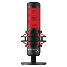 HyperX QuadCast - USB Condenser Gaming Microphone, for PC, PS4 and Mac, Anti-Vibration Shock Mount, Four Polar Patterns, Pop Filter, Gain Control, Podcasts, Twitch, YouTube, Discord, Red LED