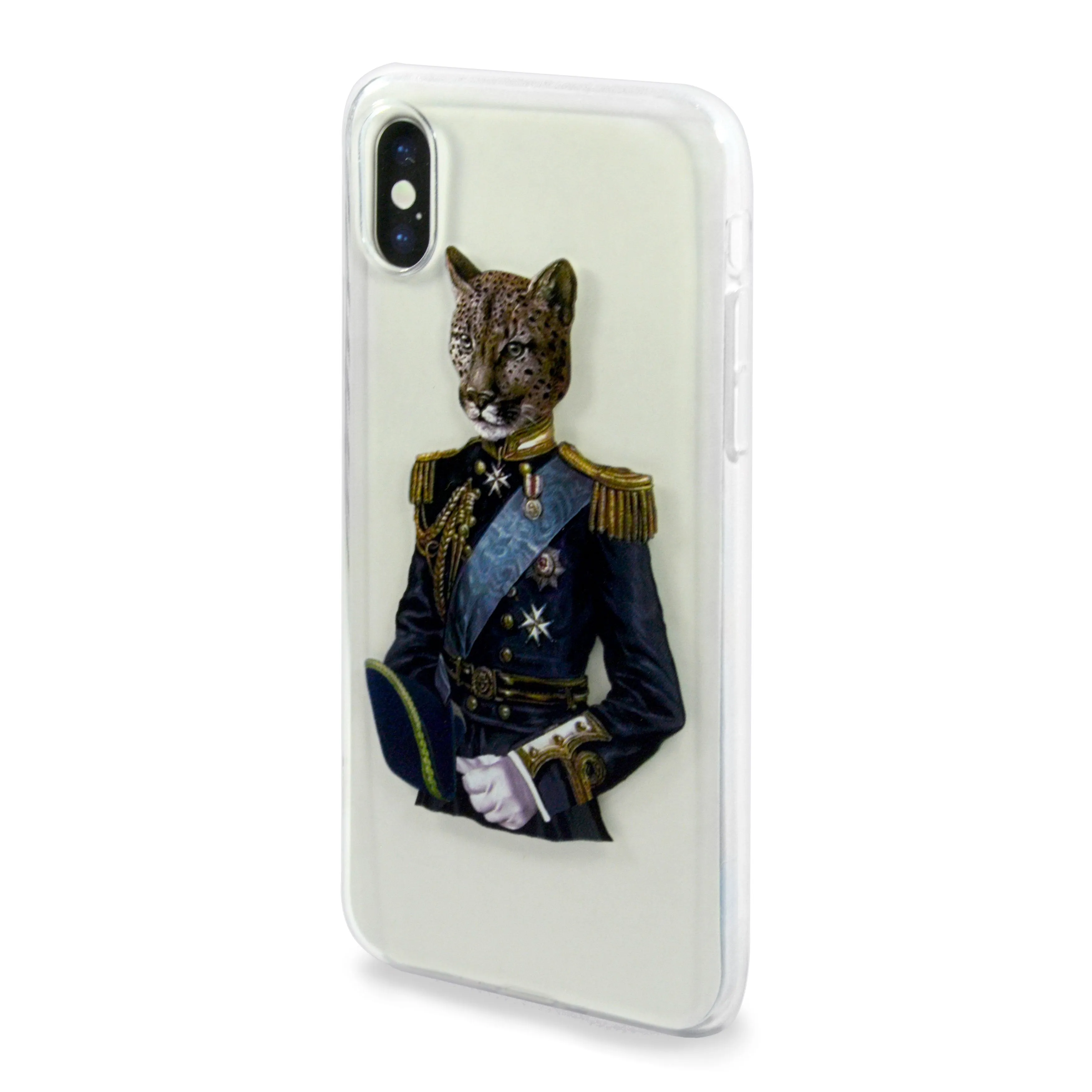 iOrigin iPhone X Cases Clear Flexible Soft TPU Back Cover (Leopard General Offic