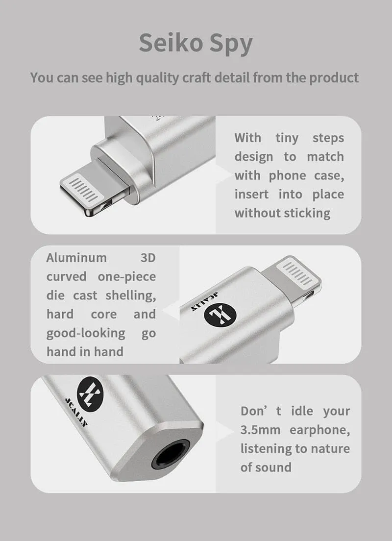 JCALLY JA56 / JA10i C100 Lighting / Type-c to 3.5mm Earphone Digital Audio Adapter For Android IOS