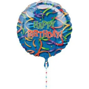 Joyful Burst 32″ Celebration Streamers Birthday Balloon (5/Pk)