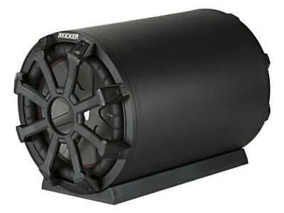 Kicker 46CWTB104 10-inch Subwoofer w/Passive Radiator; Weather-Proof Enclosure, 4-Ohm; RoHS Compliant