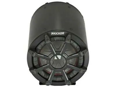 Kicker 46CWTB84 TB8 8-inch Subwoofer w/Passive Radiator; Weather-Proof Enclosure, 4-Ohm; RoHS Compliant