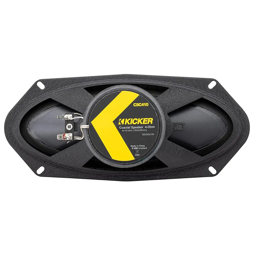 Kicker CS Series 4x10" Coaxial Car Speaker Pair 75W Rms 225W Peak 4 Ohm CSC4104