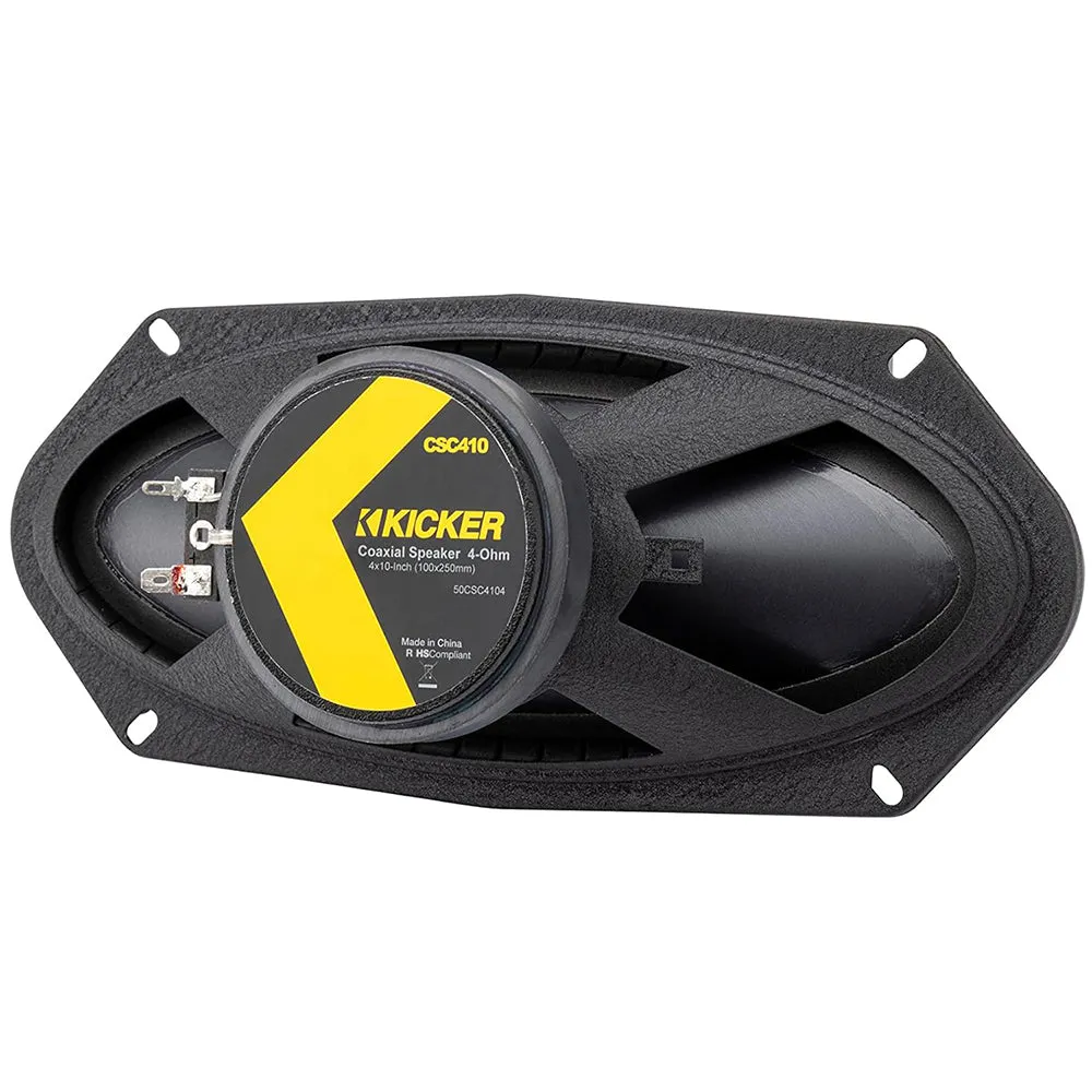 Kicker CS Series 4x10" Coaxial Car Speaker Pair 75W Rms 225W Peak 4 Ohm CSC4104