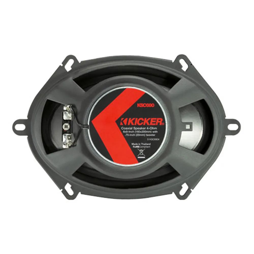 Kicker KS Series 6" x 8" Coaxial Speaker Pair 4 Ohm 75W Rms 150W Peak 51KSC6804