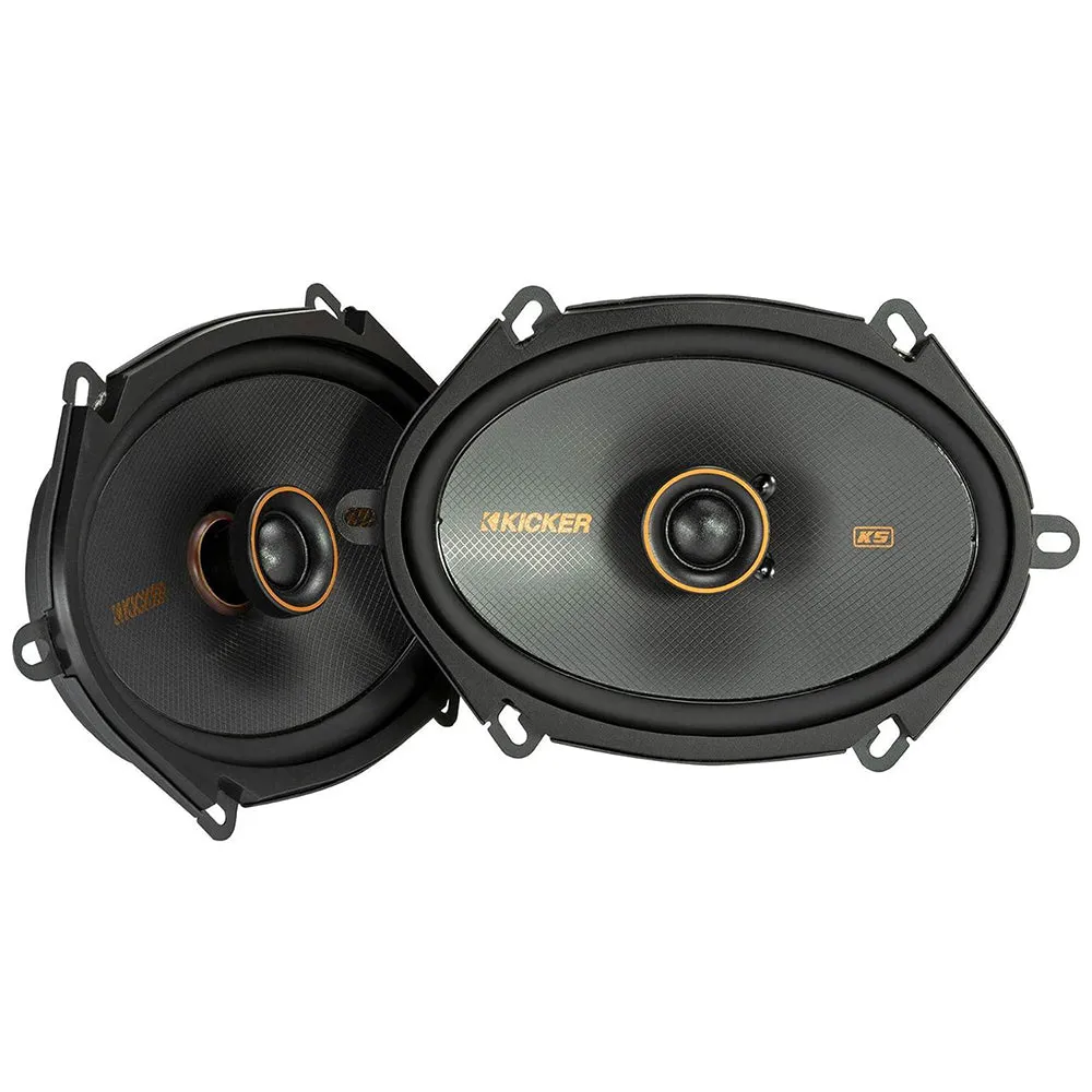 Kicker KS Series 6" x 8" Coaxial Speaker Pair 4 Ohm 75W Rms 150W Peak 51KSC6804