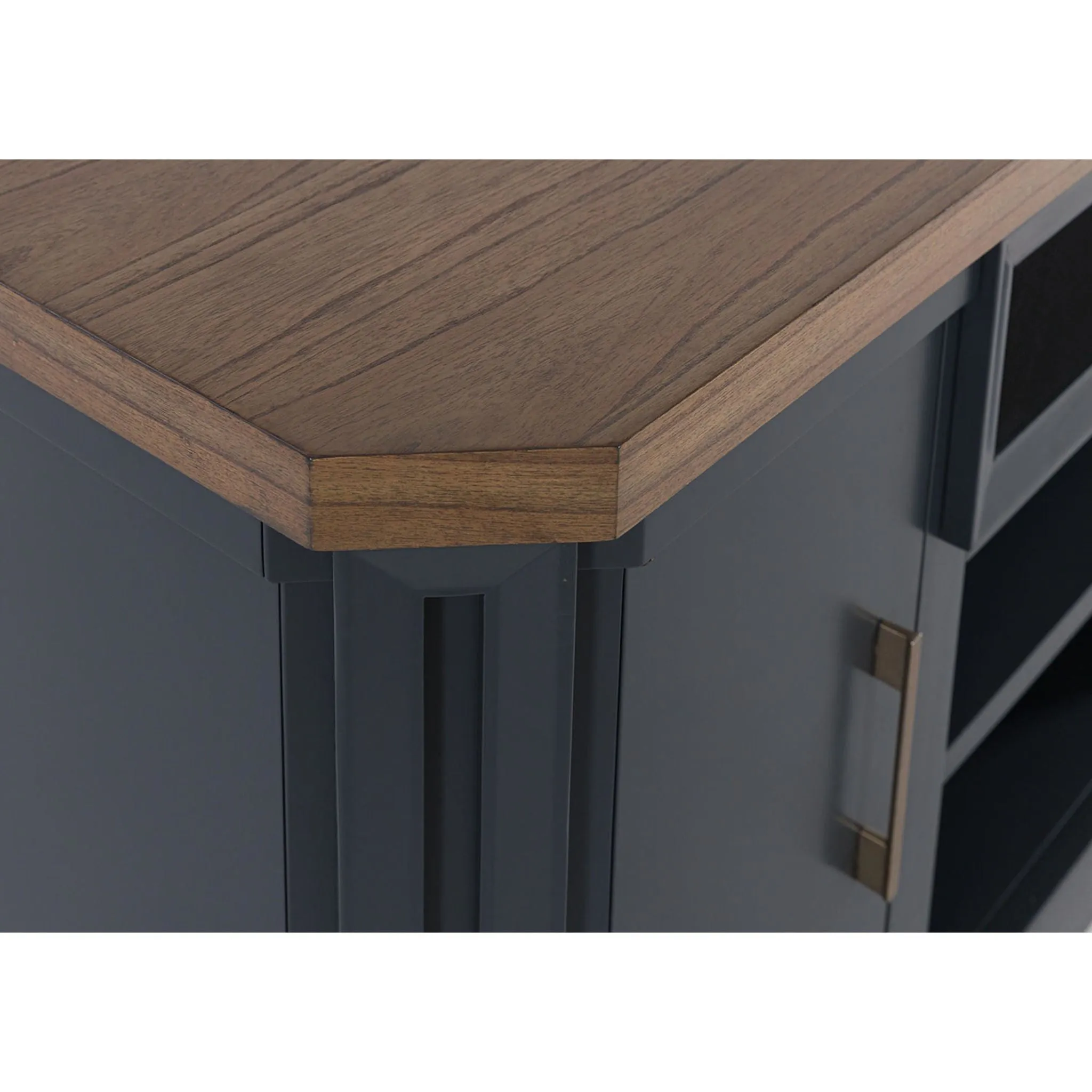 Landocken TV Stand - Brown/Blue