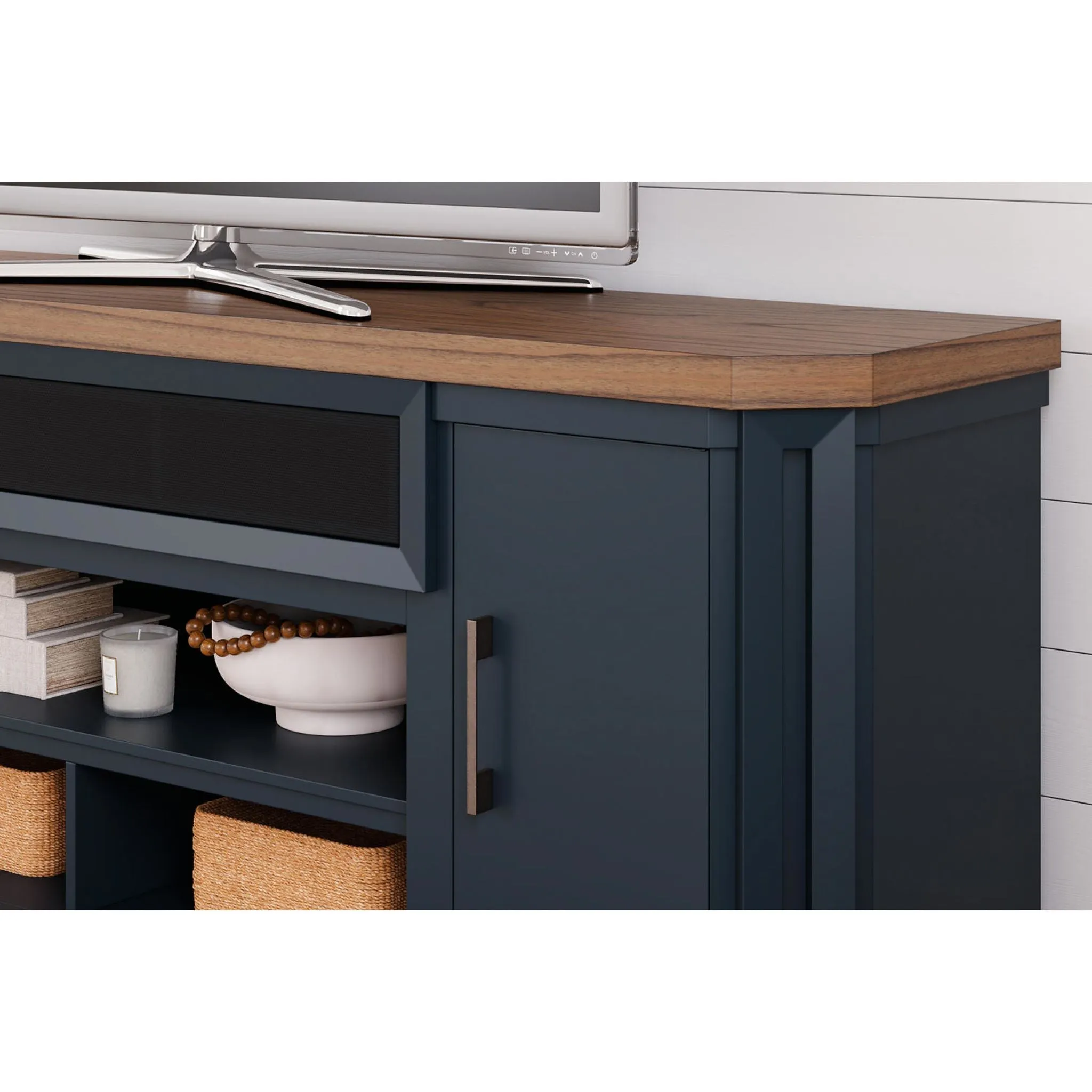 Landocken TV Stand - Brown/Blue