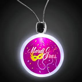 LED Mardi Gras Pendant Necklace