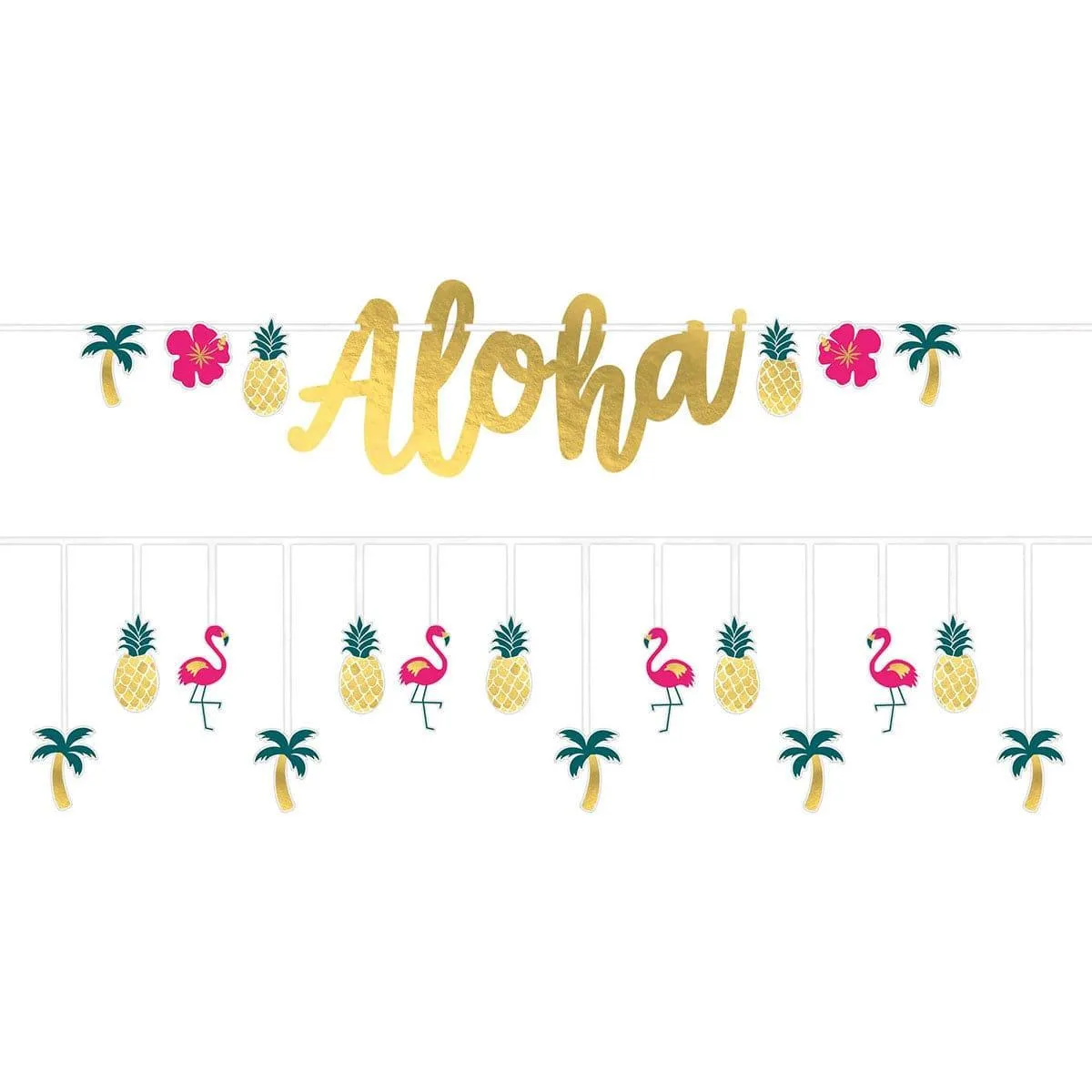 Luau Banners Kit, "Aloha", 2 Count