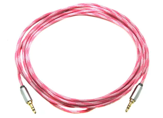 MediaBridge 12 Foot Pink & White 3.5mm Male to Male Audio Cable MPC-35-12TPI/WH