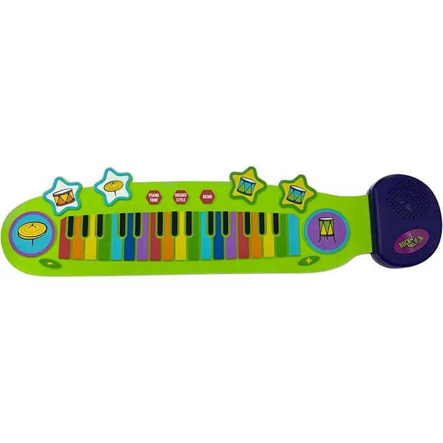 Mukikim Rock And Roll It Jr. Flexible Roll Up Piano And Drum Duo