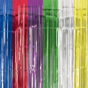 Multi Coloured Shimmer Fringe Foil Curtain