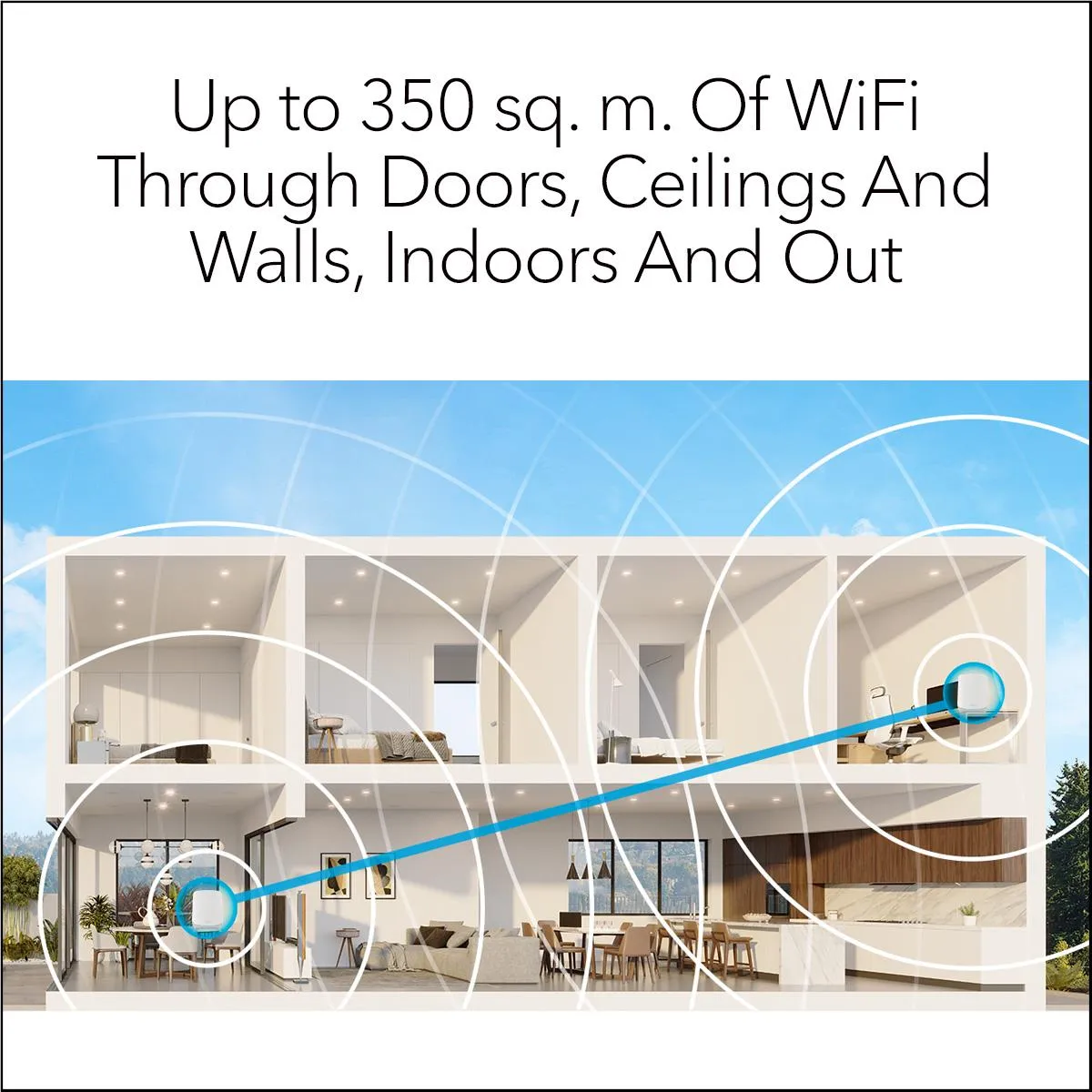 NETGEAR Orbi RBK762S AX5400 Tri-Band Mesh Wi-Fi 6 System (2 Pack)