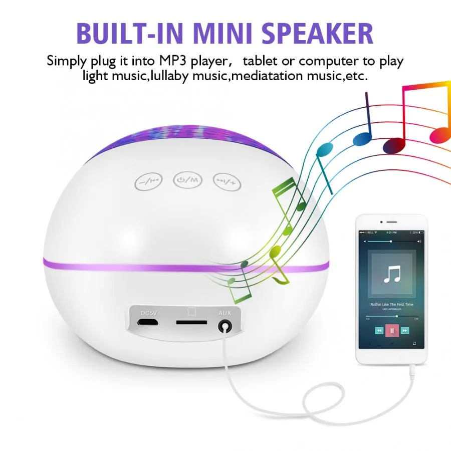 Night Lamp: Ocean Sound & Wave Projector