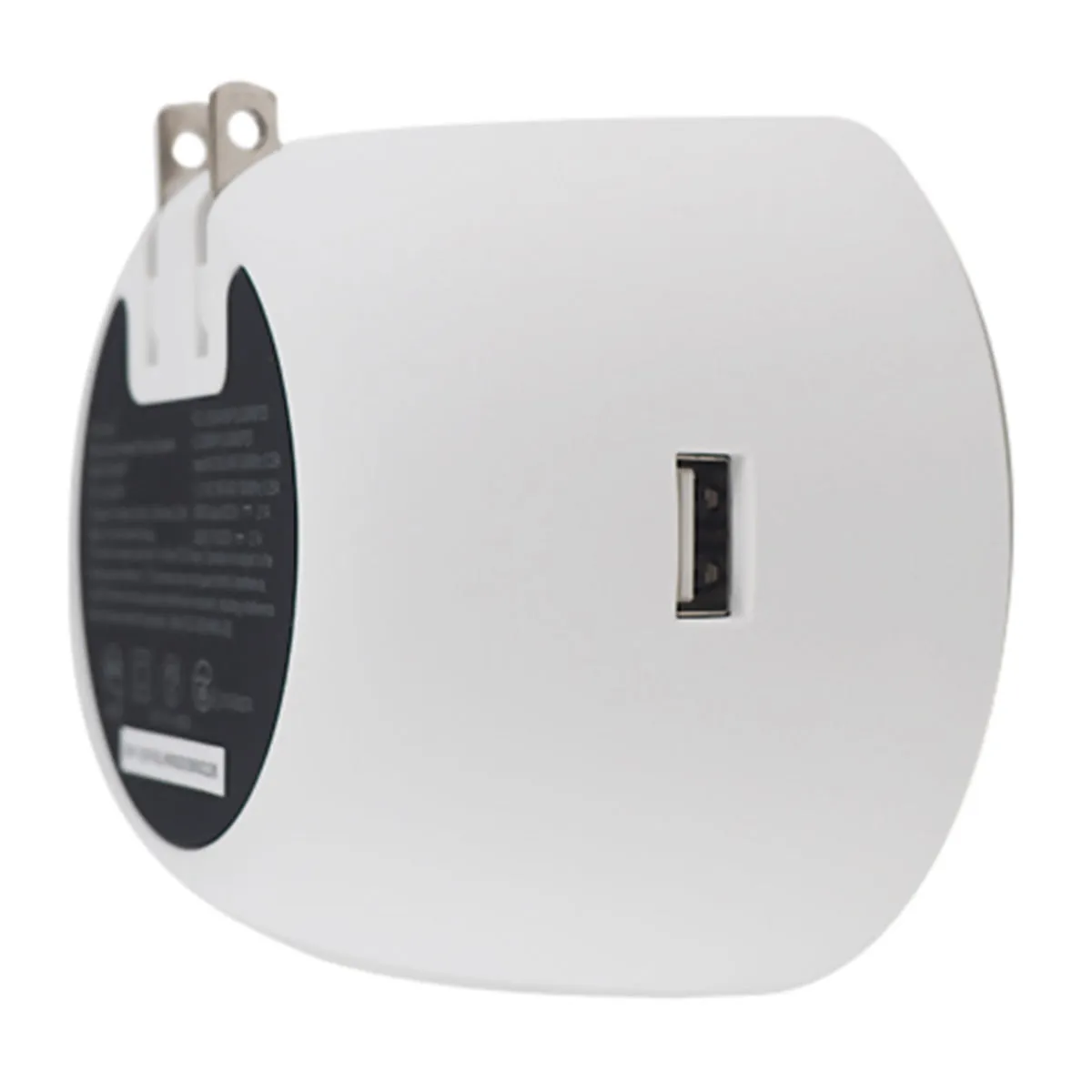 OC Acoustic Newport Plug-in Outlet Speaker with Bluetooth 5.1 and Built-in USB Type-A Charging Port - Set of 4 (Light Gray/White)