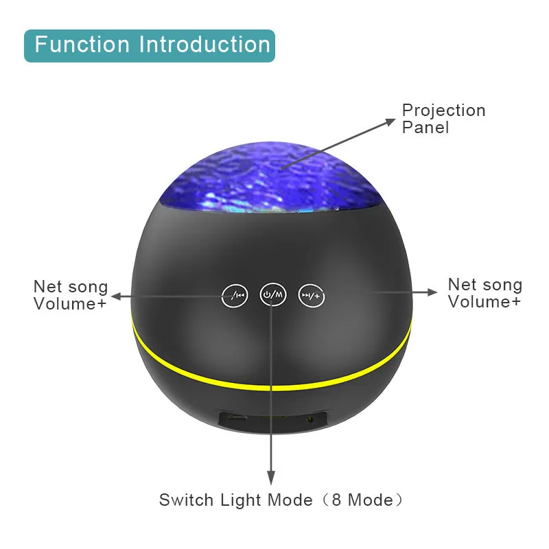 Ocean Wave Projector Bluetooth-compatible