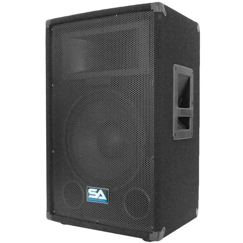 Pair of 12" Pro Audio PA / DJ Speaker Cabinets Titanium Horns