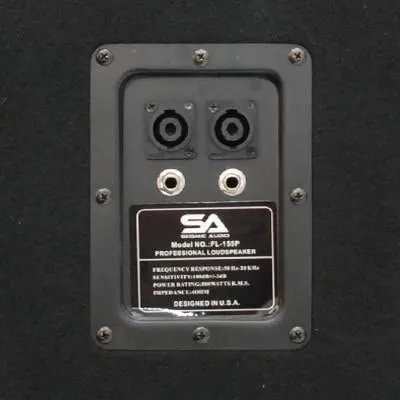 Pair of Dual 15" PA DJ Speakers, Pair of Powered 18" Subs, and 4 Cables