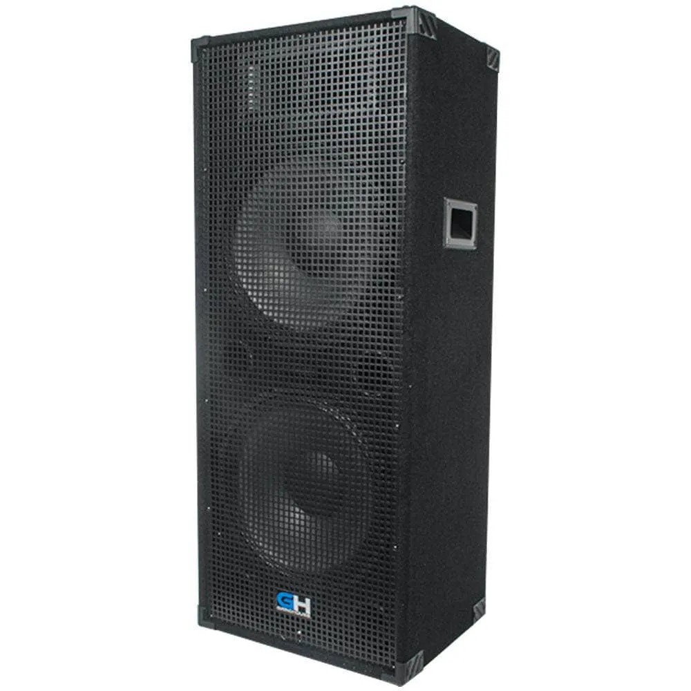 Pair of Passive Dual 15 Inch 2-Way PA/DJ Loudspeaker Cabinets - 1450 Watt Full Range PA/DJ Band Live Sound Speakers