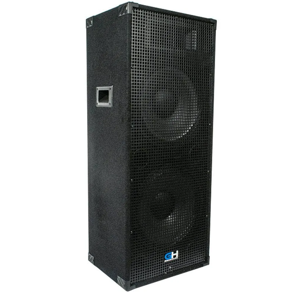 Pair of Passive Dual 15 Inch 2-Way PA/DJ Loudspeaker Cabinets - 1450 Watt Full Range PA/DJ Band Live Sound Speakers