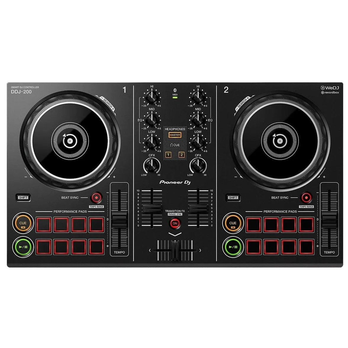 Pioneer DDJ-200 Smart DJ Controller and BRLDIGITAL Soft Case Bundle