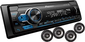 Pioneer MXT- S3266BT Digital Media Receiver w/(4) 6.5" 2 Way Speaker Bundle