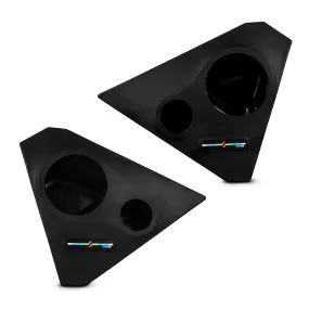 Polaris Slingshot Front Kick Panel Pods For 6.5" Speakers and 3.8" Bullet Tweeters with Digital LED Lights | 2015 - Current