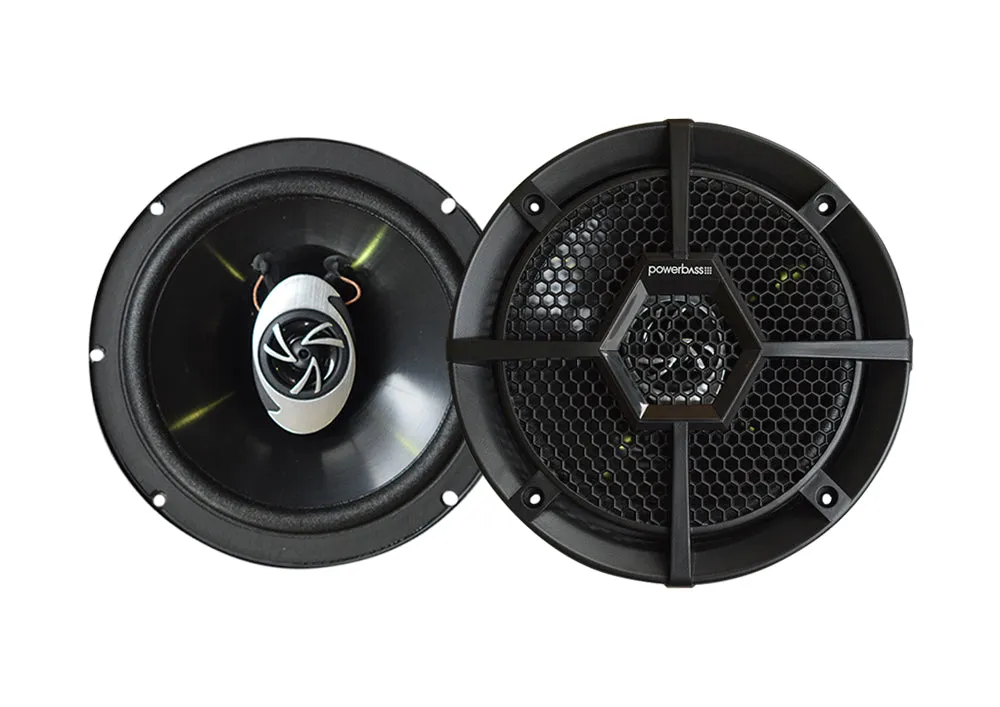 Powerbass PSK1686 350W 4-Way 25W RMS Coaxial 6.5" Speakers