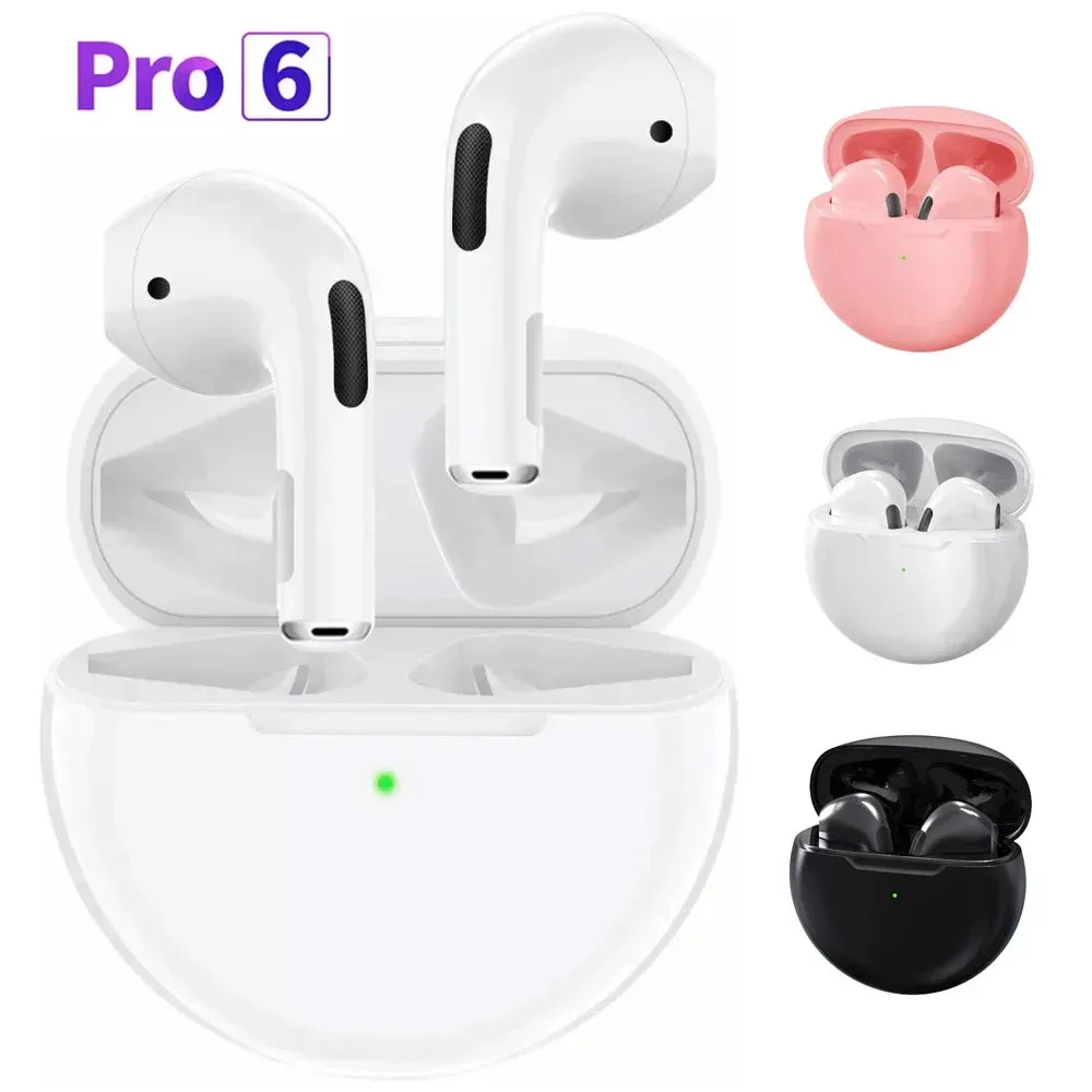 Pro 6 TWS Wireless Earphones - Power & Comfort