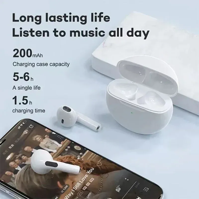 Pro 6 TWS Wireless Earphones - Power & Comfort
