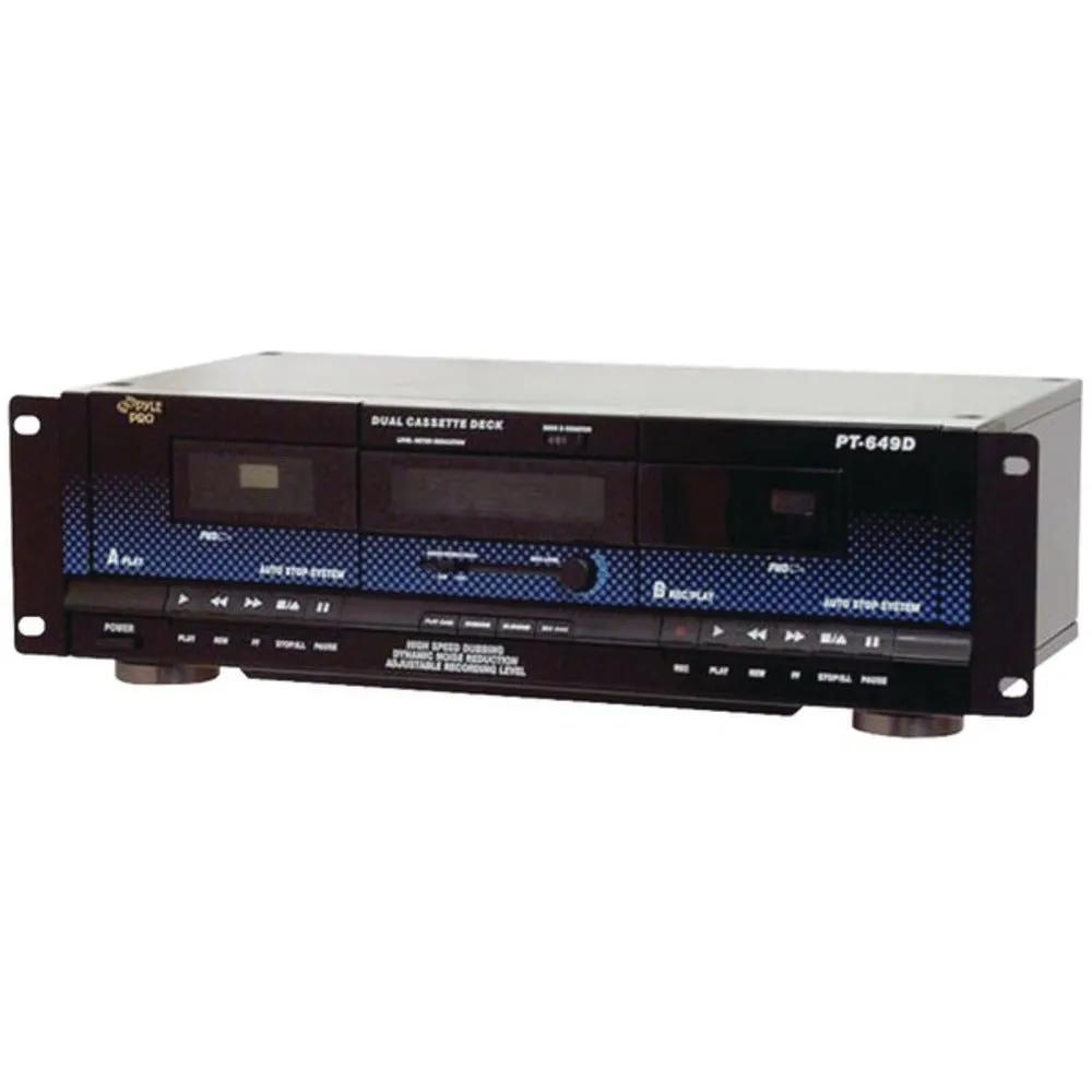 Pyle PT649D Dual Cassette Deck