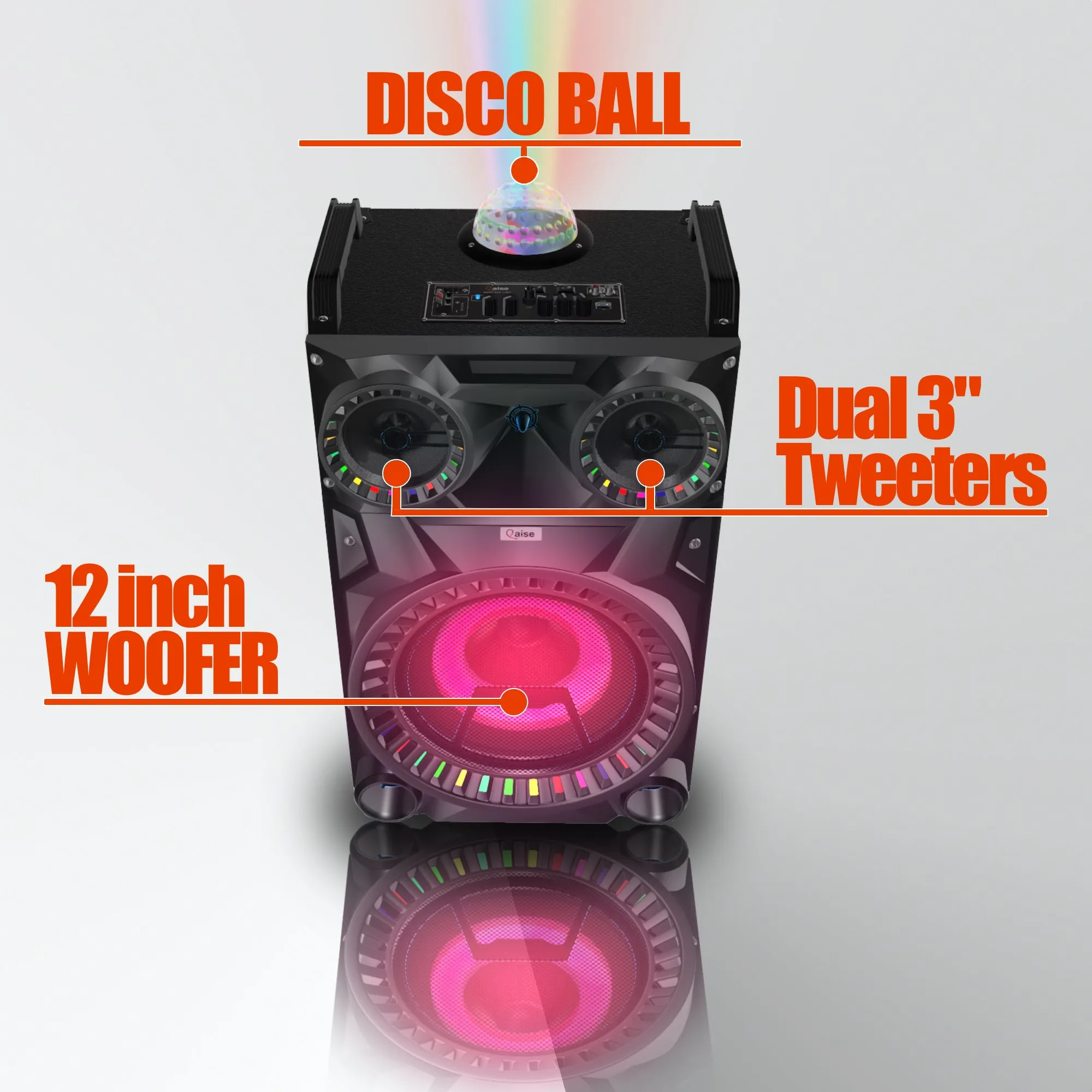 QPB-11201 High Power 7000W Rechargeable Bluetooth karaoke speaker