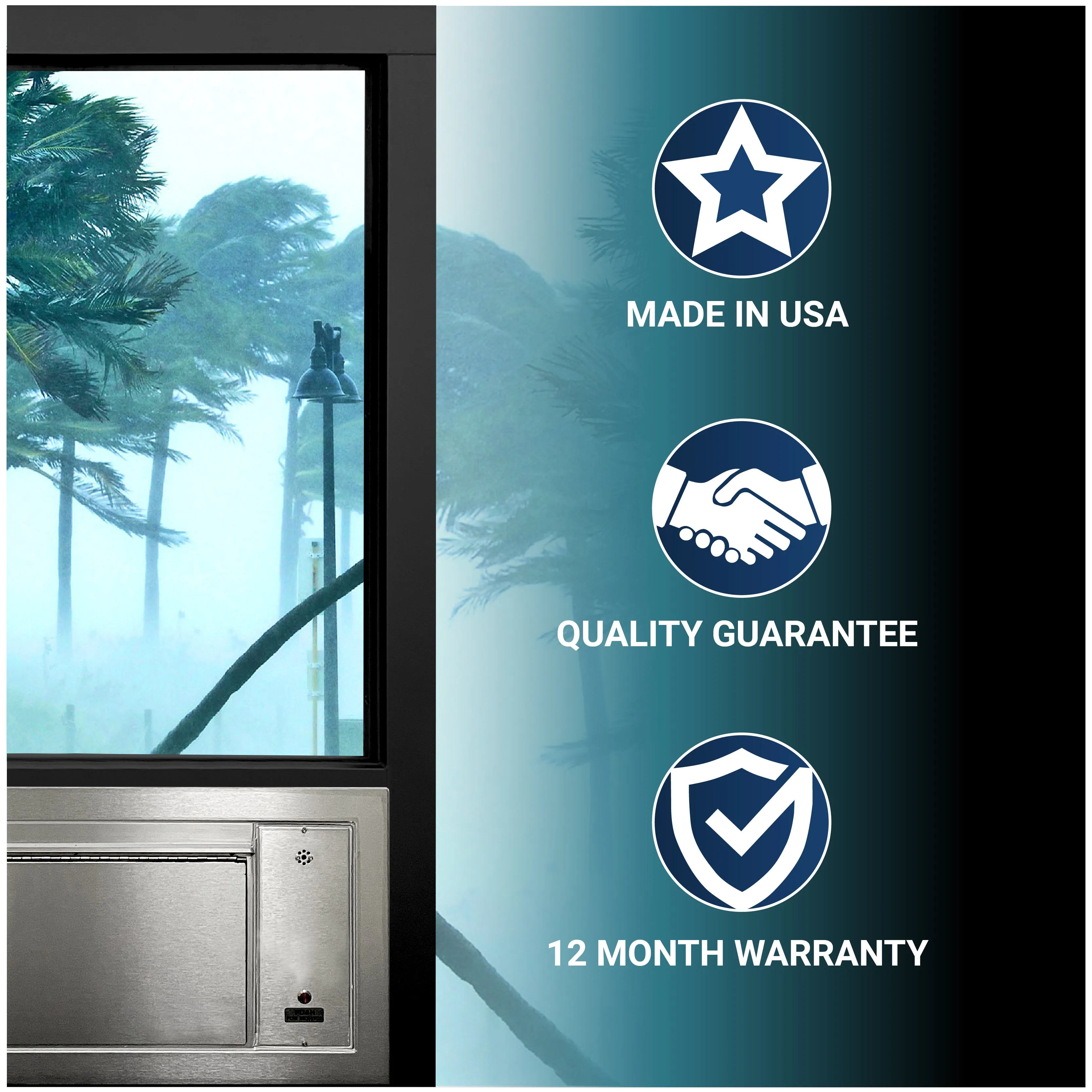 Quikserv PCJ-130-IP & QSP-713S-Mini-IP | Pharmacy Drive-thru Package 32-1/4" (W) x 49-1/4" (H | Hurricane Impact Rated | 23318.1