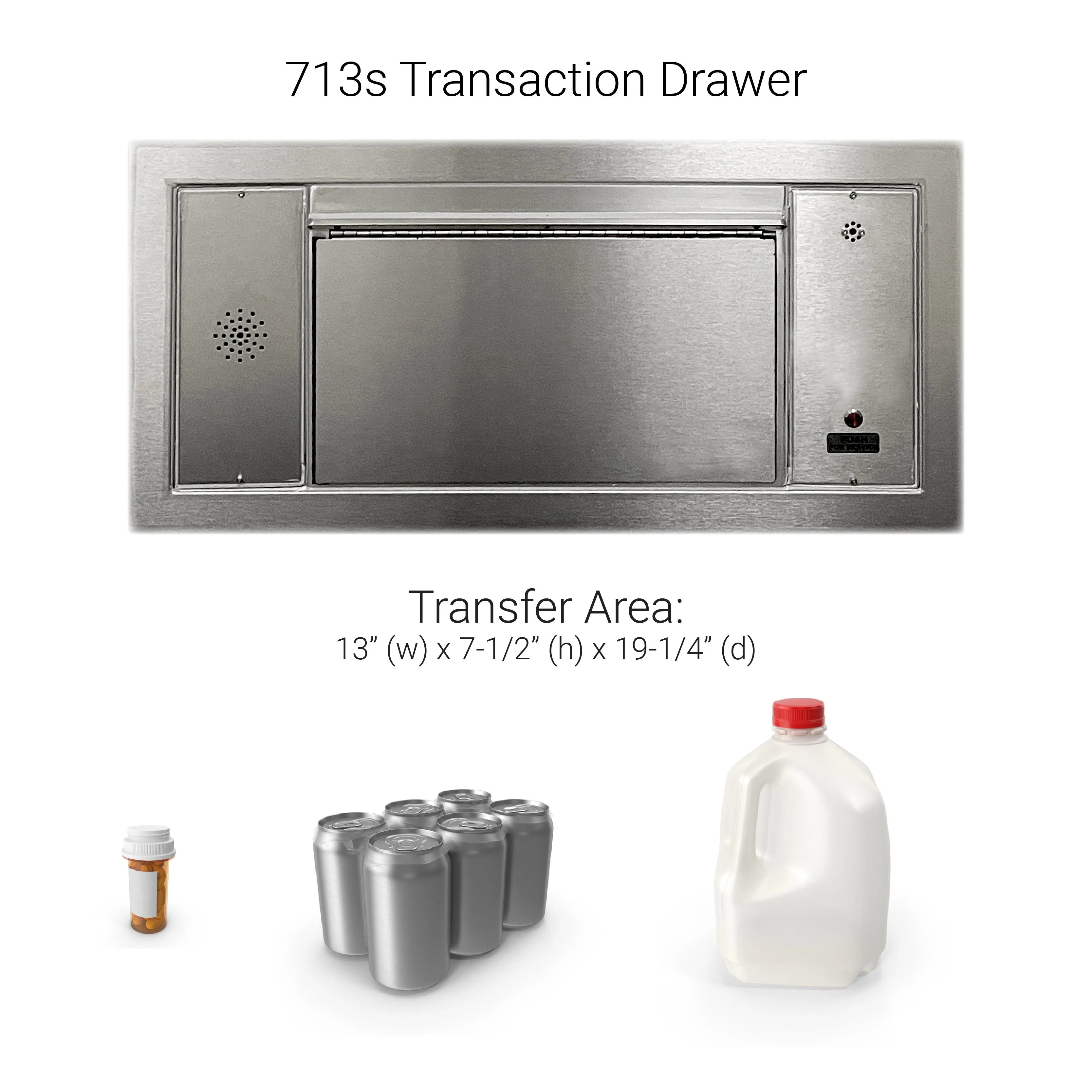 Quikserv PCJ-130-IP & QSP-713S-Mini-IP | Pharmacy Drive-thru Package 32-1/4" (W) x 49-1/4" (H | Hurricane Impact Rated | 23318.1