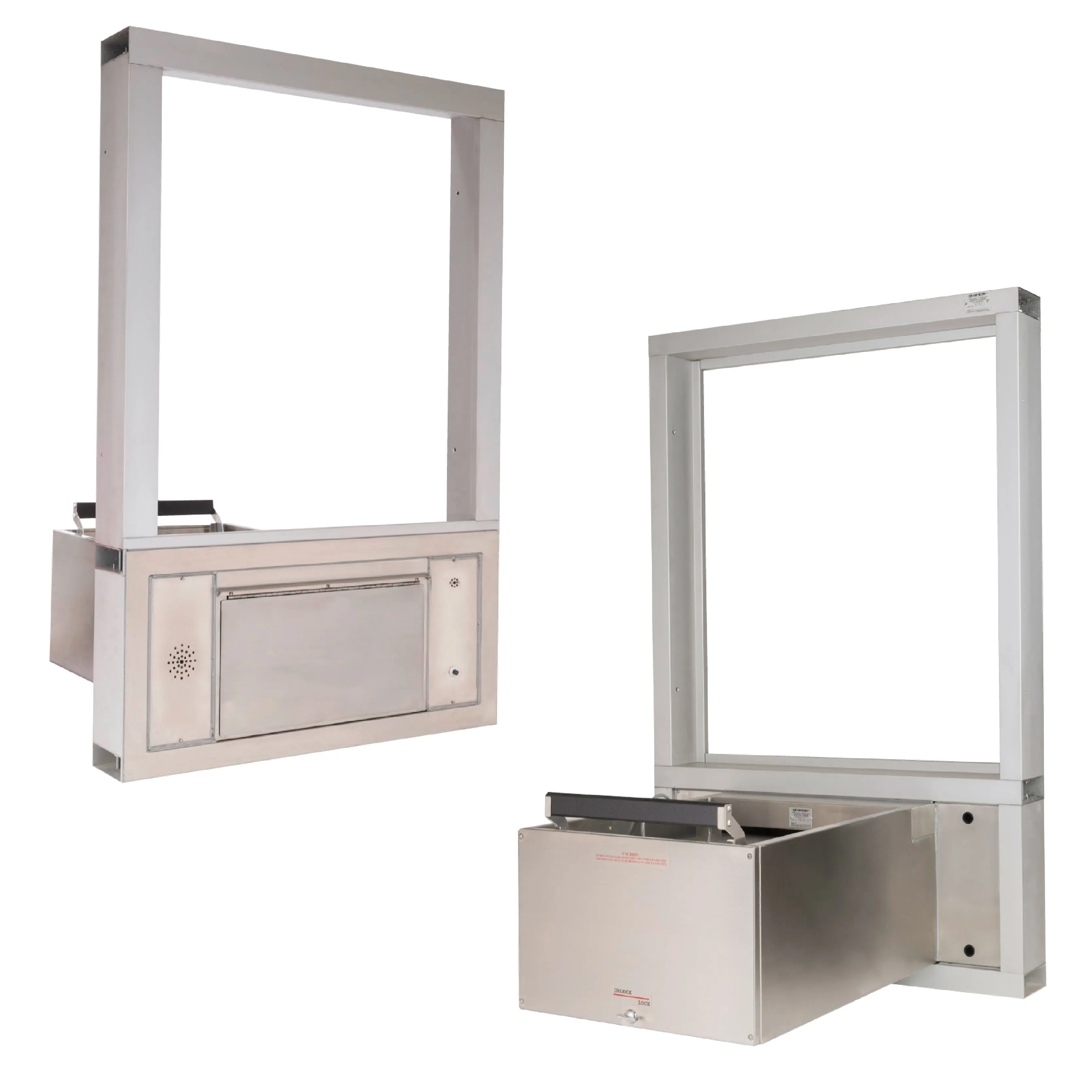 Quikserv PCJ-130-IP & QSP-713S-Mini-IP | Pharmacy Drive-thru Package 32-1/4" (W) x 49-1/4" (H | Hurricane Impact Rated | 23318.1
