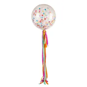 Rainbow Jumbo Confetti Balloon   Streamers