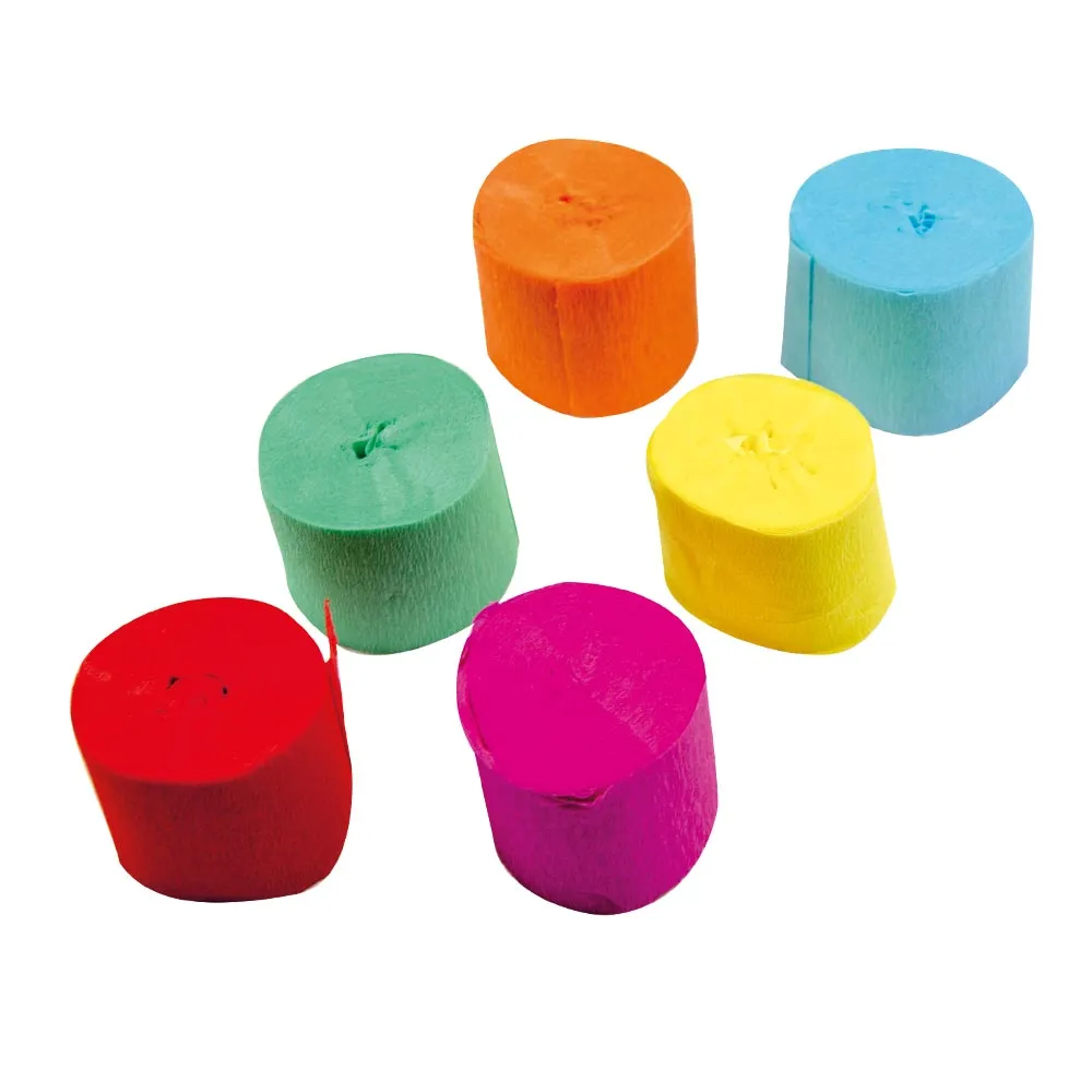 Rainbow Party Streamers (x6)