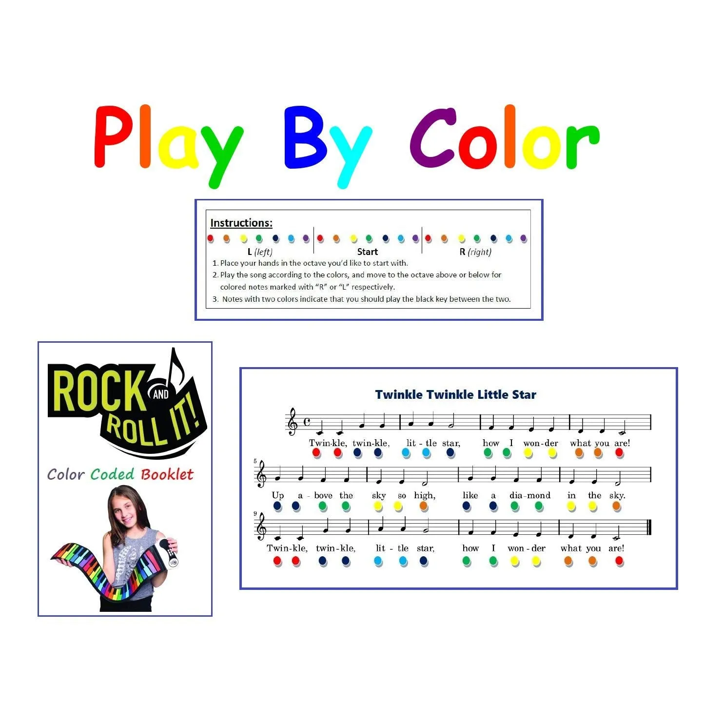 Rock and Roll It Piano Rainbow