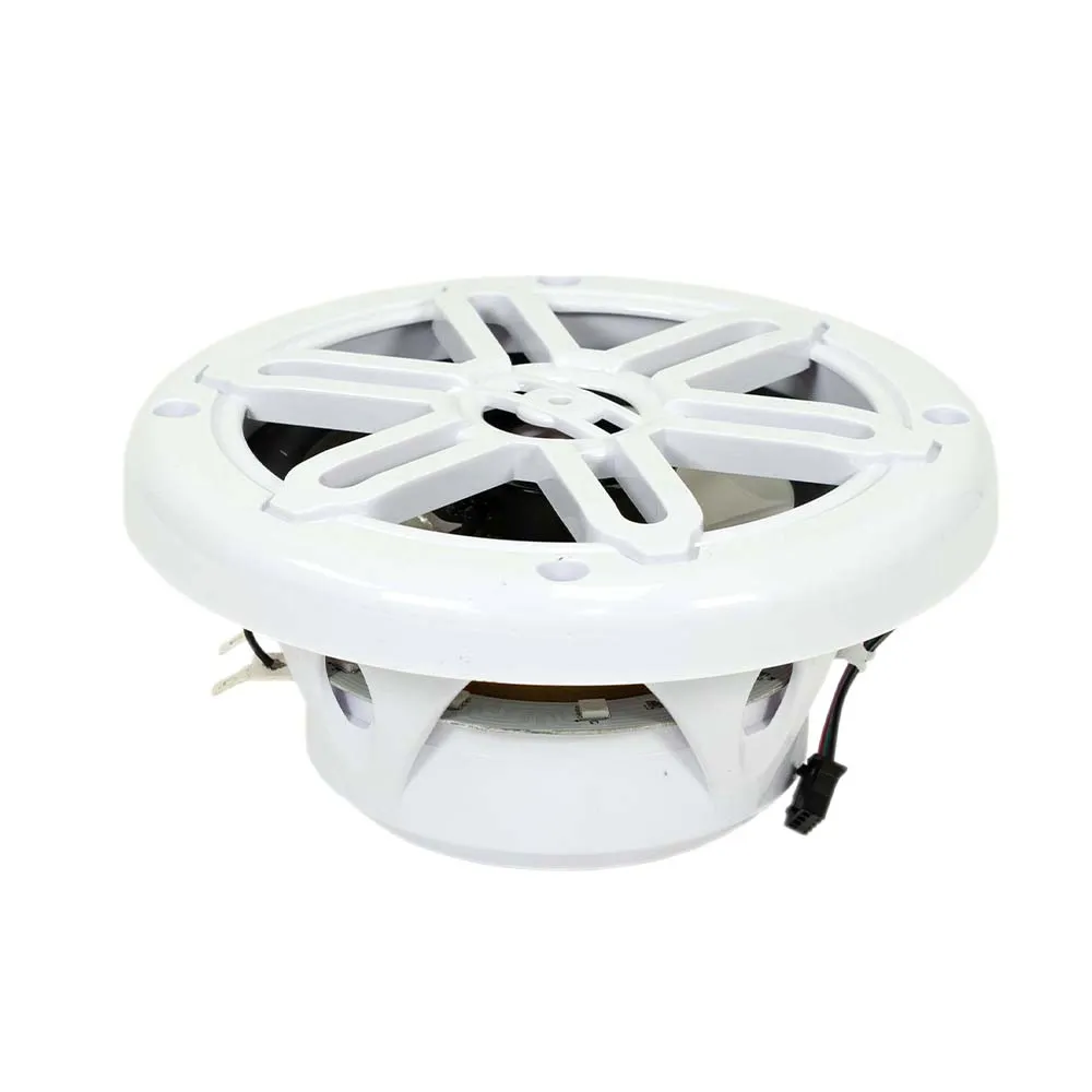 SA-65M01W-RGB - Pair of White 6.5 Inch 150 Watt 2-Way Waterproof Boat/Marine Speakers with RGB Lights