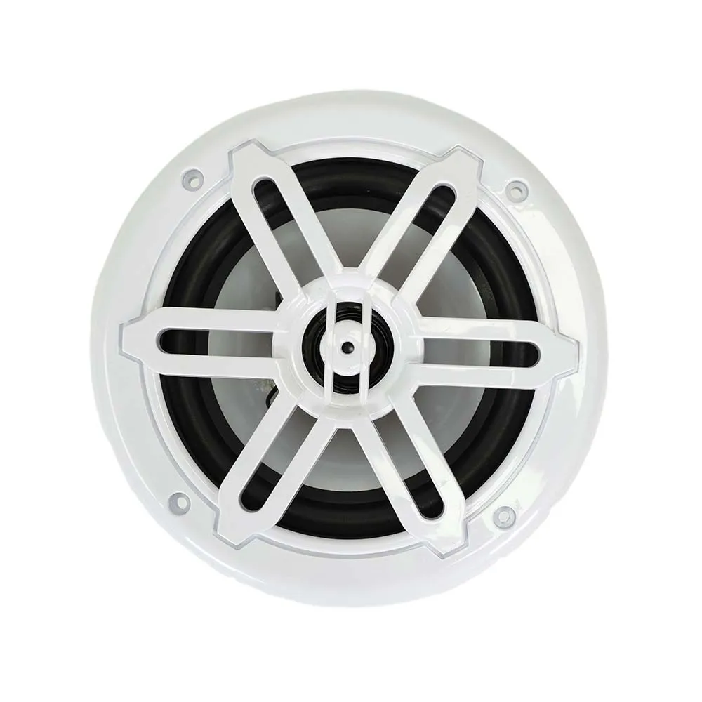 SA-65M01W-RGB - Pair of White 6.5 Inch 150 Watt 2-Way Waterproof Boat/Marine Speakers with RGB Lights
