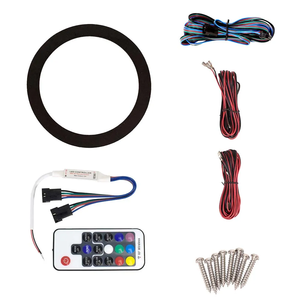 SA-65M01W-RGB - Pair of White 6.5 Inch 150 Watt 2-Way Waterproof Boat/Marine Speakers with RGB Lights