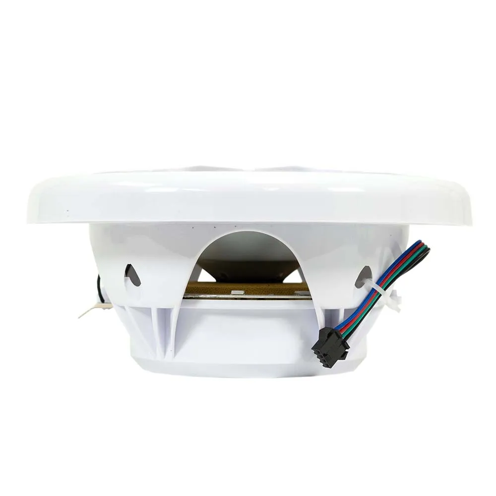 SA-65M01W-RGB - Pair of White 6.5 Inch 150 Watt 2-Way Waterproof Boat/Marine Speakers with RGB Lights