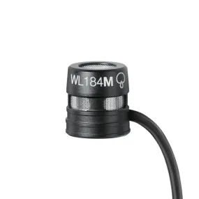 Shure WL184m Supercardioid Lavalier Microphone with TA4F Termination (Black)