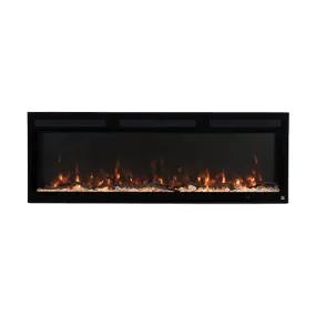 Sideline Fury 57 Inch Slim-Depth Recessed Smart Electric Fireplace 80055